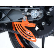 R&G Racing Black Toe Chain Guards For 2021-2023 Husqvarna 125 Svartpilen