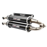 Silenciador de escape doble Trinity Racing Stage 5, color negro, TR-4152S-BK