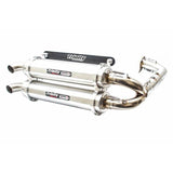 Silenciador de acero inoxidable con sistema de escape completo doble Trinity Racing Stage 5