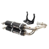 Silenciador negro de sistema de escape completo doble Trinity Racing Stage 5 TR-4161D-BK