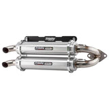 Trinity Racing Stage 5 Dual Slip On Exhaust Brushed Muffler For Polaris RZR RS1 EPS 2018-2022