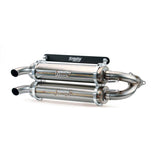 Silenciador de acero inoxidable Trinity Racing Stage 5 con doble escape deslizante TR-4173S-SS