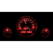 Dakota Digital Universal 3 Round Analog Gauge System Black Blue Kit VHX-1013