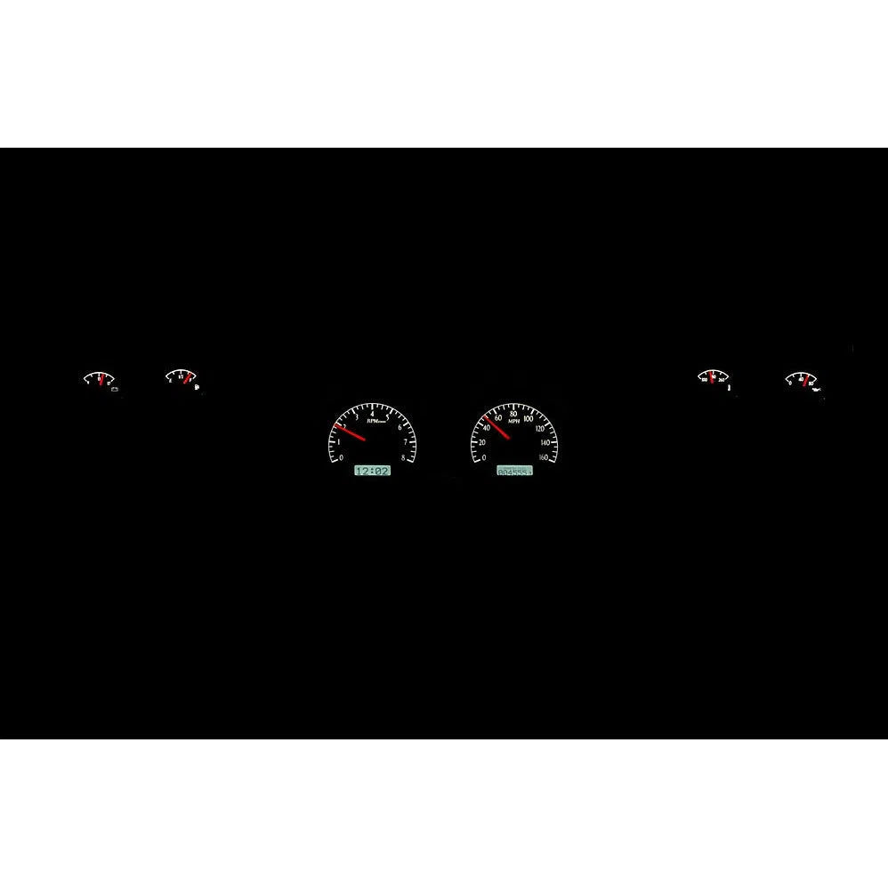 Dakota Digital 1973-1977 Chevrolet Malibu/Monte Carlo/El Camino/GMC Sprint VHX Silver White Display Gauge Kit VHX-73C-CVL-S-W