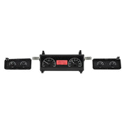 Dakota Digital 1973-1977 Chevrolet Malibu/Monte Carlo/El Camino/GMC Sprint VHX Black Red Display Square Gauge Kit VHX-73C-MAL-K-R