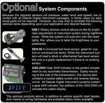 Dakota Digital 1973-1979 Ford Pickup VHX Gauge Kit VHX-73F-PU
