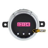 Reloj digital para coche Ford 1949-50, esfera de aleación negra, pantalla roja
