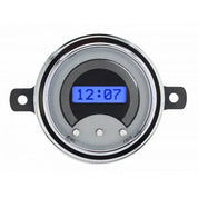 1949-50 Ford Car Digital Clock, Silver Alloy Style Face, Blue Display