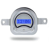 1951 Ford Car Digital Clock, Silver Alloy Style Face, Blue Display