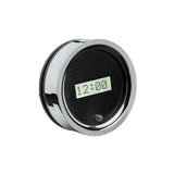 Reloj digital para Chevy 1955-56, esfera de aleación negra, pantalla blanca