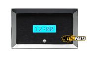 1957 Chevy Car Digital Clock, Black Alloy Style Face, Blue Display