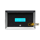 Reloj digital para coche Chevy de 1957, esfera de aleación negra, pantalla azul