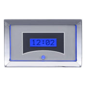 1957 Chevy Car Digital Clock, Silver Alloy Style Face, Blue Display