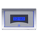 Reloj digital para coche Chevy de 1957, esfera de aleación plateada, pantalla azul