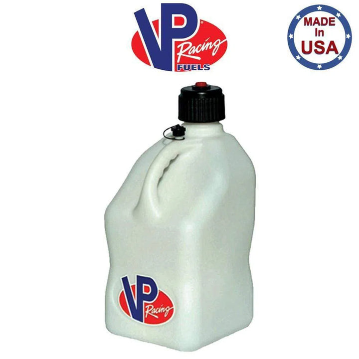 VP Racing Shop, Tools & Trailers White / 1 / 0 VP Racing Fuel Jugs Square 5 Gallon (Specify #, Color & Hose) Gas Can