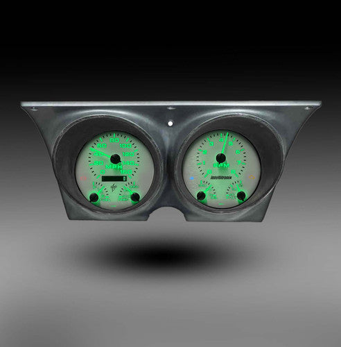 Conjunto de instrumentos analógicos LED Intellitronix de repuesto con placa frontal blanca para Chevrolet Camaro/Firebird 1967-1968