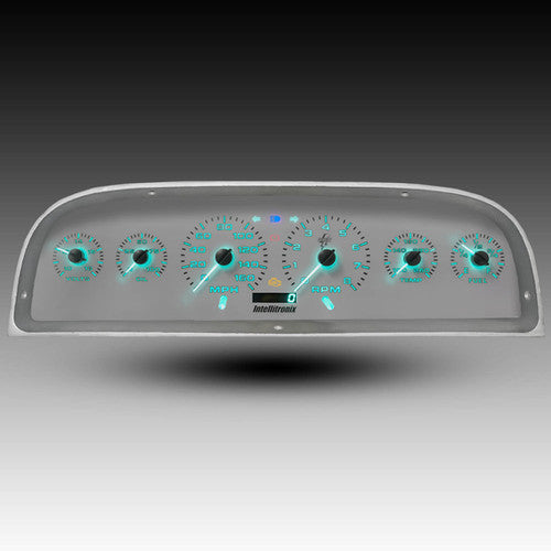 Conjunto de instrumentos analógicos LED Intellitronix de repuesto con placa frontal blanca y unidad de envío de velocímetro GPS para Chevrolet Corvair 1960-1963