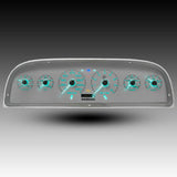 Conjunto de instrumentos analógicos LED Intellitronix de repuesto con placa frontal blanca y unidad de envío de velocímetro GPS para Chevrolet Corvair 1960-1963
