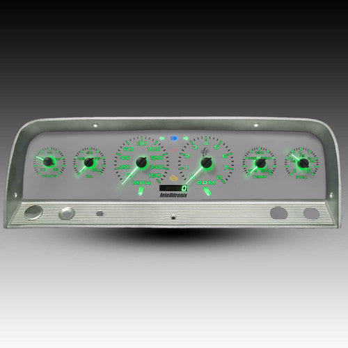 Conjunto de instrumentos analógicos LED Intellitronix de repuesto con placa frontal blanca y unidad de envío de velocímetro GPS para camioneta Chevrolet Corvair 1964-1966