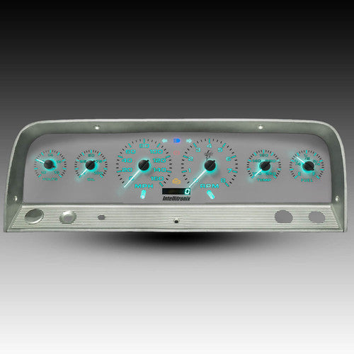 Intellitronix LED Analog Gauge Cluster Set Replacement With White Faceplate For 1964-1966 Chevrolet Corvair Truck