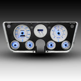 Reemplazo del conjunto de instrumentos analógicos LED Intellitronix con placa frontal blanca para camioneta Chevrolet 1967-1972