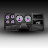Intellitronix Orange LED Analog Gauge Cluster Set Replacement With White Faceplate For 1973-1987 Chevrolet Truck