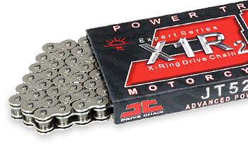 JT Sprockets X1R Heavy Duty X-Ring Black Steel Spring/Clip Link Chain 428-140