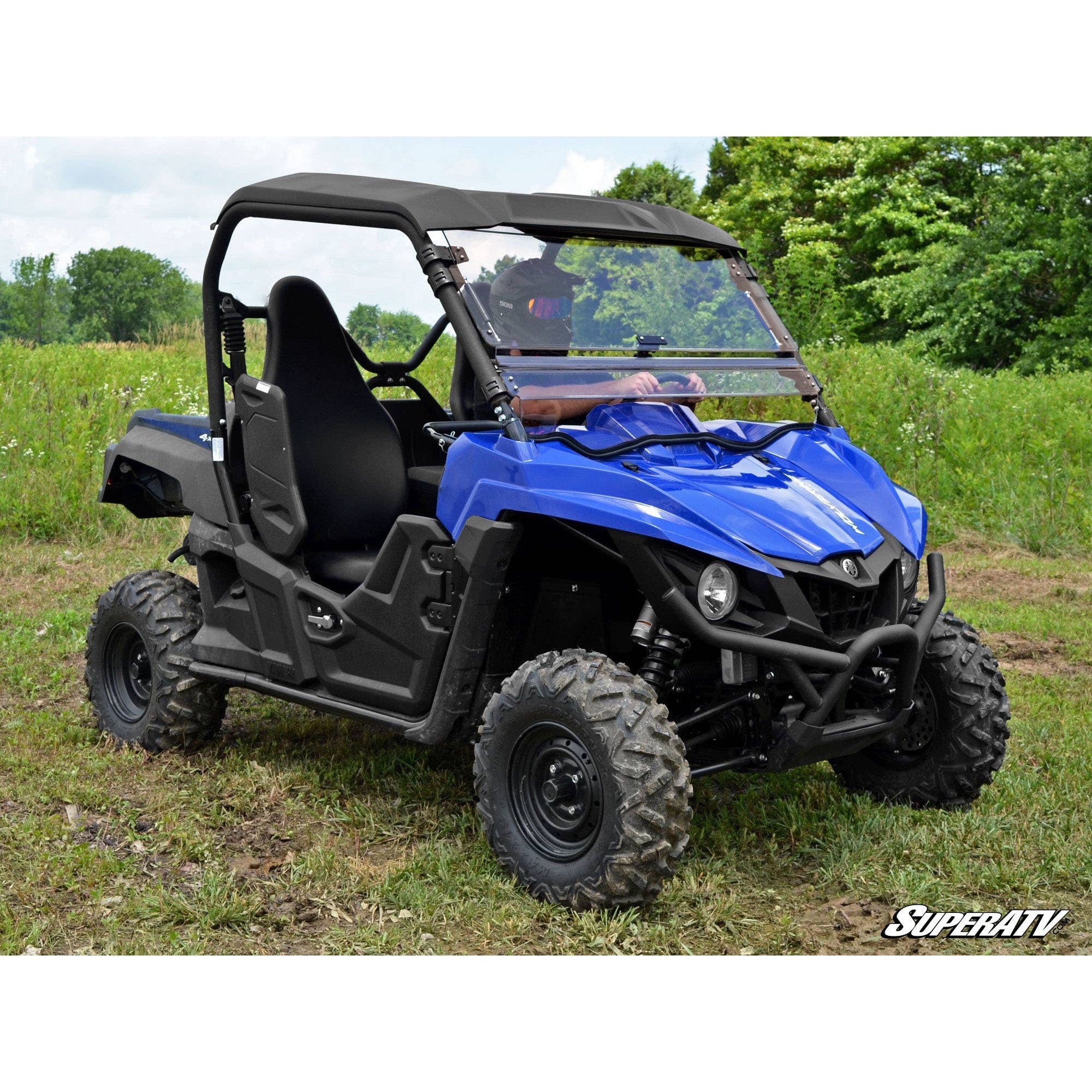 SuperATV Yamaha Wolverine Scratch Resistant Flip Windshield FWS-Y-WV-70