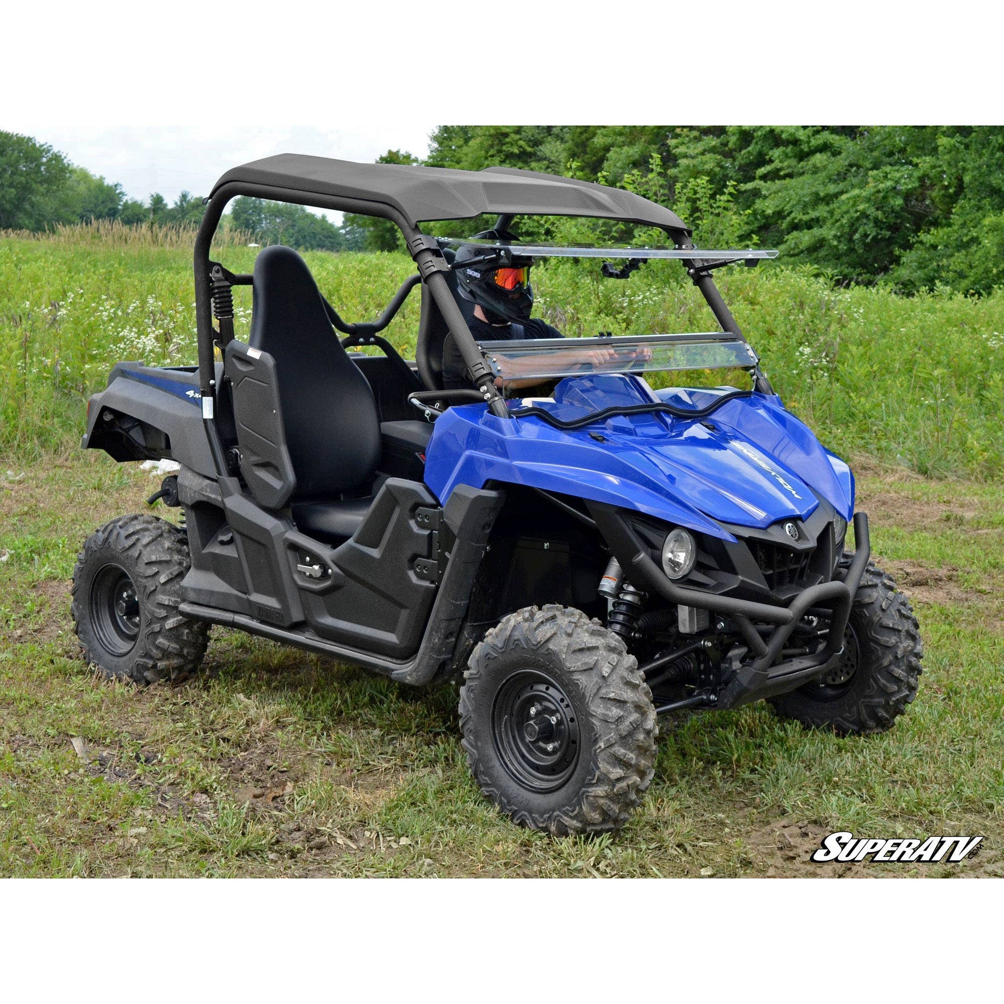 SuperATV Yamaha Wolverine Scratch Resistant Flip Windshield FWS-Y-WV-70