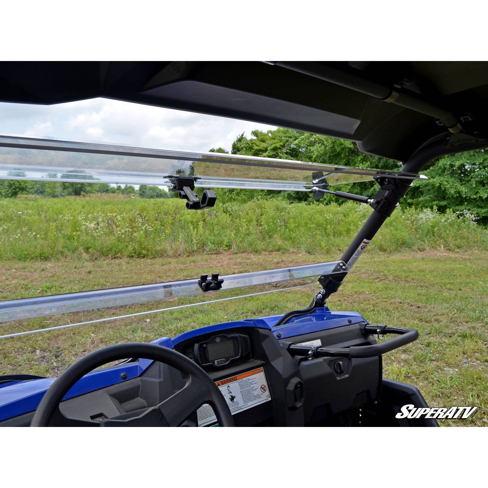 SuperATV Yamaha Wolverine Scratch Resistant Flip Windshield FWS-Y-WV-70