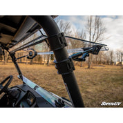 SuperATV Yamaha Wolverine X4 850 2018-2020 Scratch-Resistant Flip Windshield FWS-Y-WV-X4-70