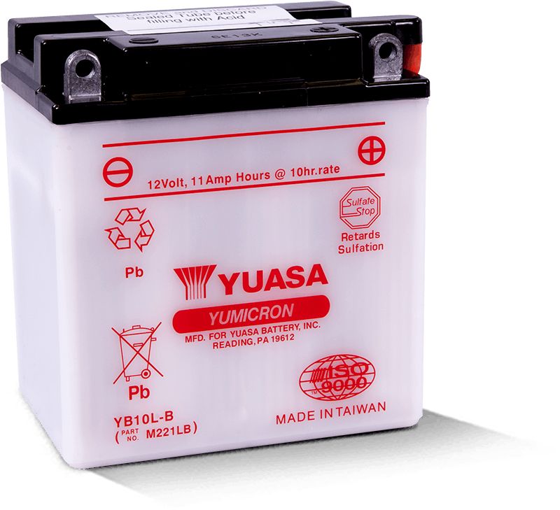 Yuasa Conventional YB10LB 12 Volt Battery YUAM221LB