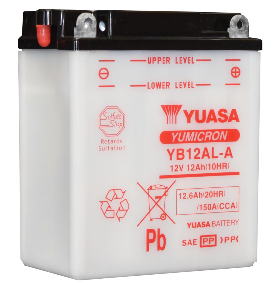 Yuasa Conventional YB12ALA 12 Volt Battery YUAM2221Y