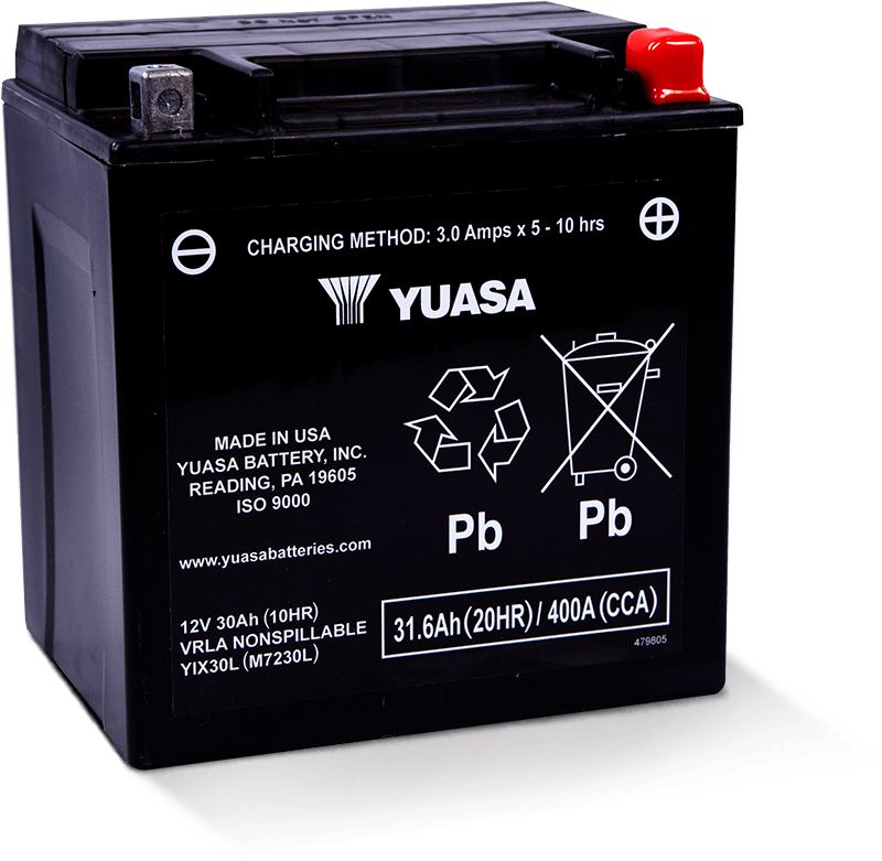 Yuasa Maintenance Free YIX30L 12 Volt Battery YUAM7230L