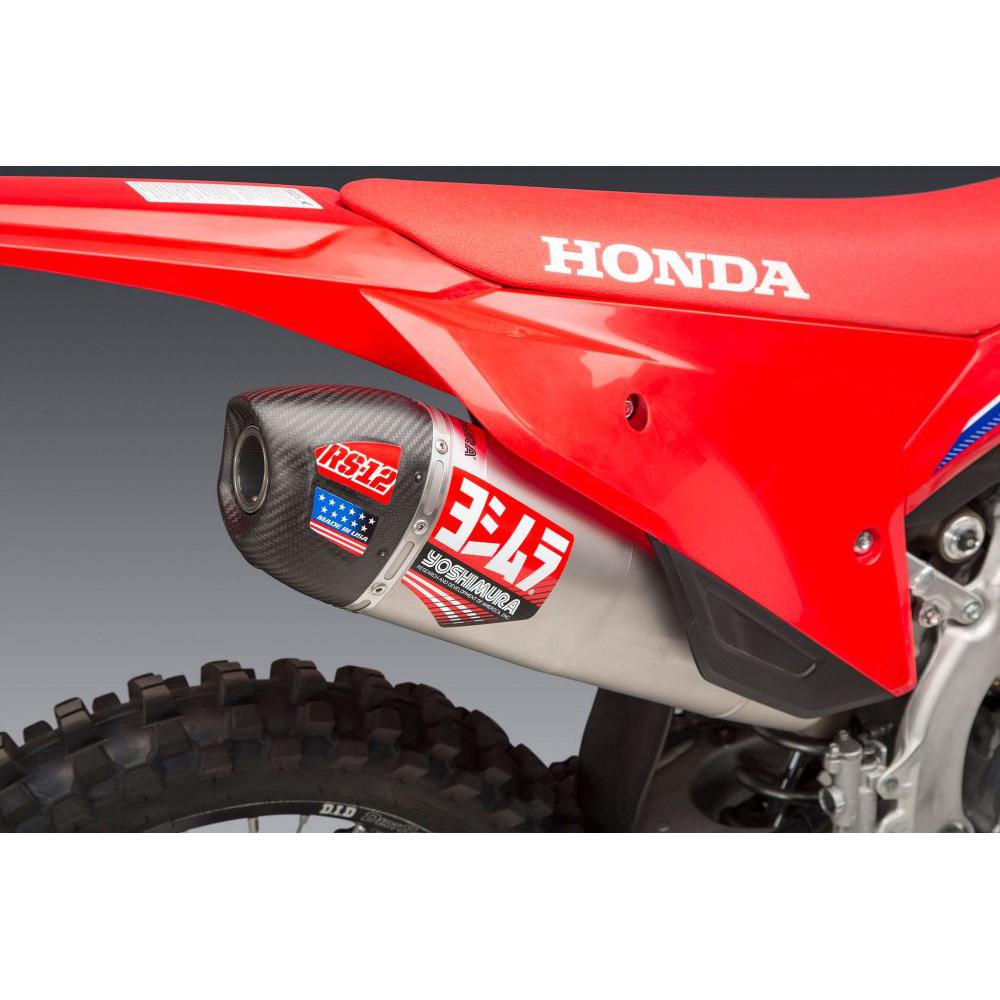 Yoshimura RS-12 Stainless Offroad Slip-On Exhaust with Carbon Fiber End Cap 228452S320
