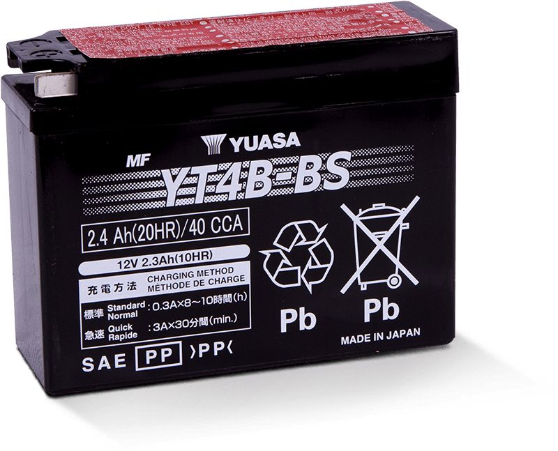 Yuasa Maintenance Free YT4BBS 12 Volt Battery YUAM62T4B