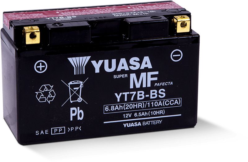 Yuasa Maintenance Free YT7BBS 12 Volt Battery YUAM62T7B