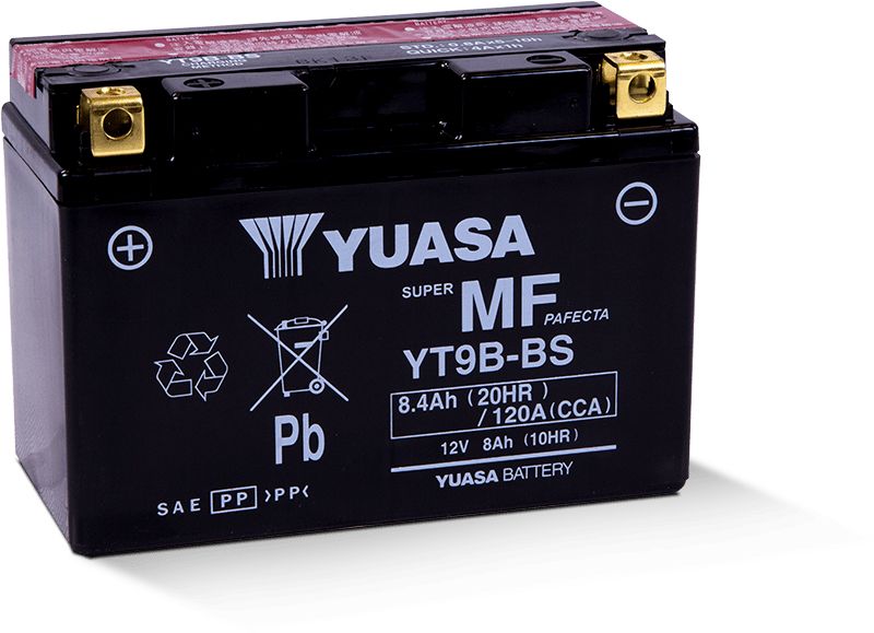 Yuasa Maintenance Free YT9BBS 12 Volt Battery YUAM629B4