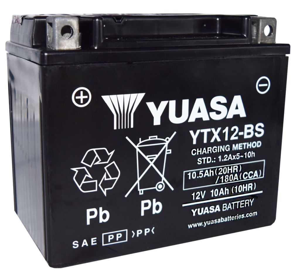 Yuasa Maintenance Free YTX12BS 12 Volt Battery YUAM3RH2STWN