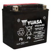 Yuasa Maintenance Free YTX14BS 12 Volt Battery YUAM3RH4STWN