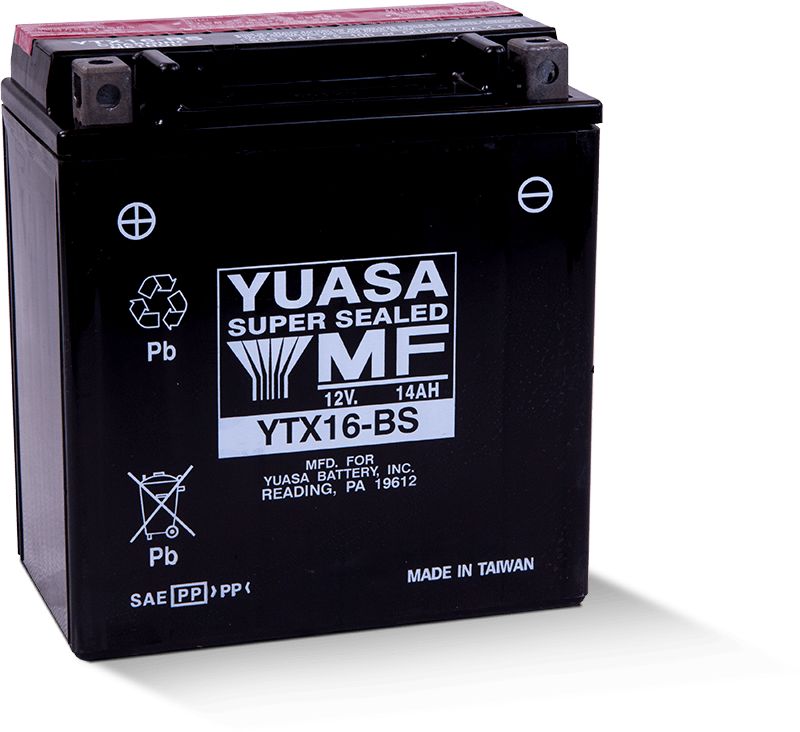 Yuasa Maintenance Free YTX16BS 12 Volt Battery YUAM32X6S