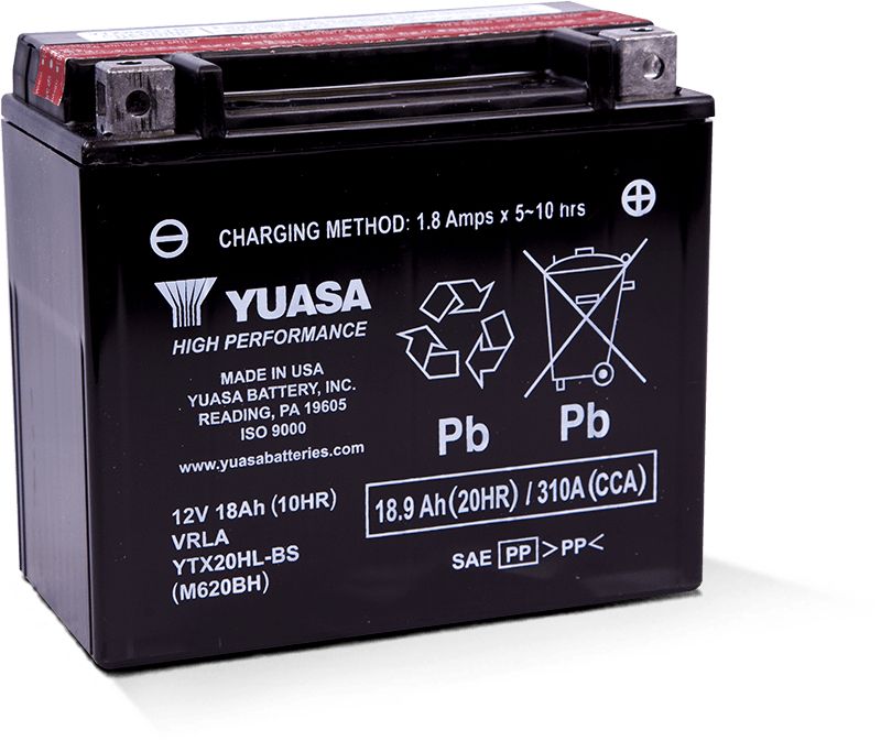 Yuasa Maintenance Free YTX20HLBS 12 Volt Battery YUAM620BH