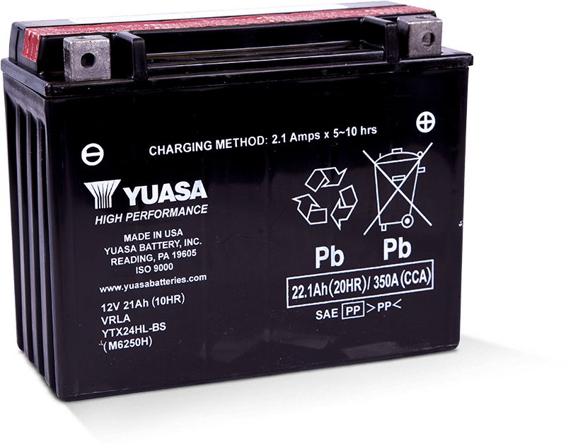 Yuasa Maintenance Free YTX24HLBS 12 Volt Battery YUAM6250H