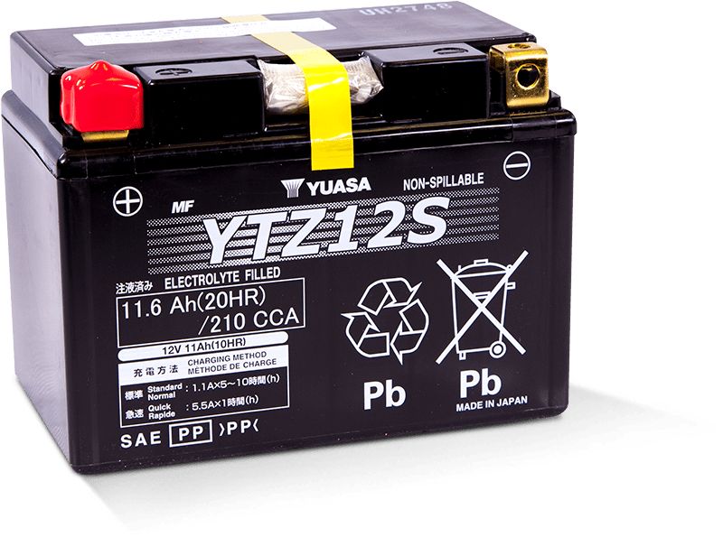 Yuasa Maintenance Free YTZ12S 12 Volt Battery YUAM7212A