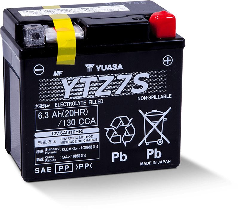 Yuasa Maintenance Free YTZ7S 12 Volt Battery YUAM727ZS