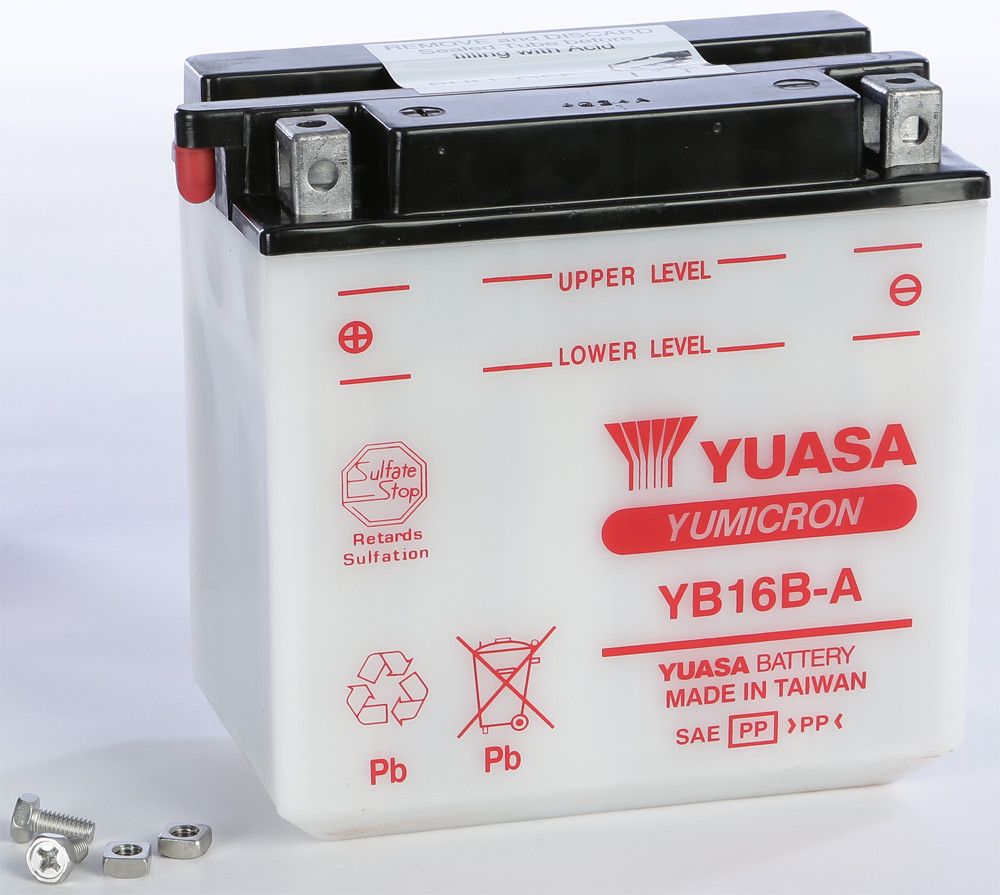 Yuasa Conventional YB16BA 12 Volt Battery YUAM2216B