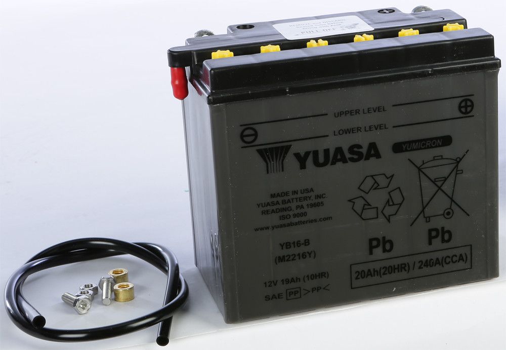 Yuasa Conventional YB16B 12 Volt Battery YUAM2216YTWN