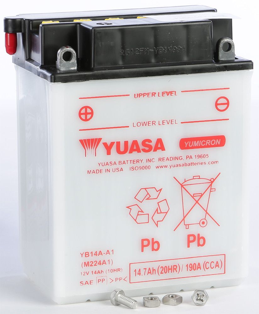 Yuasa Conventional YB14AA1 12 Volt Battery YUAM224A1IND