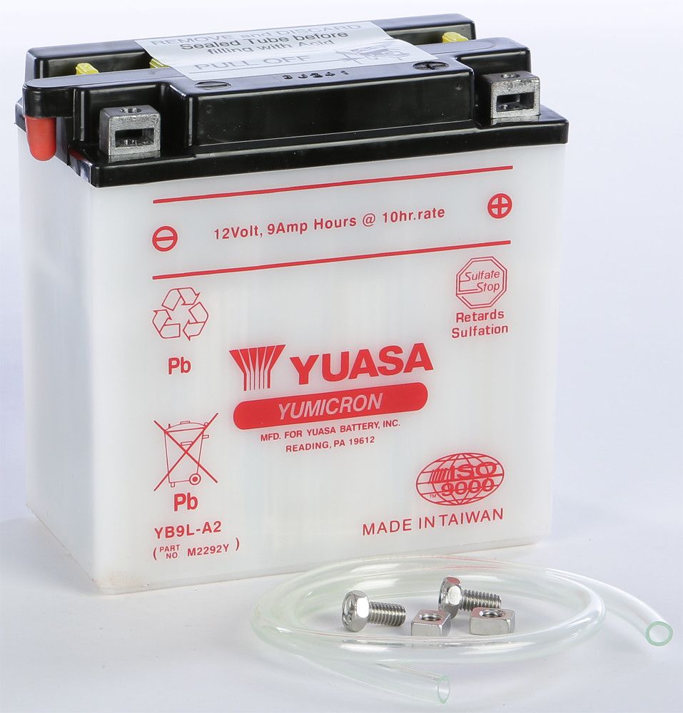 Yuasa Conventional YB9LA2 12 Volt Battery YUAM2292Y