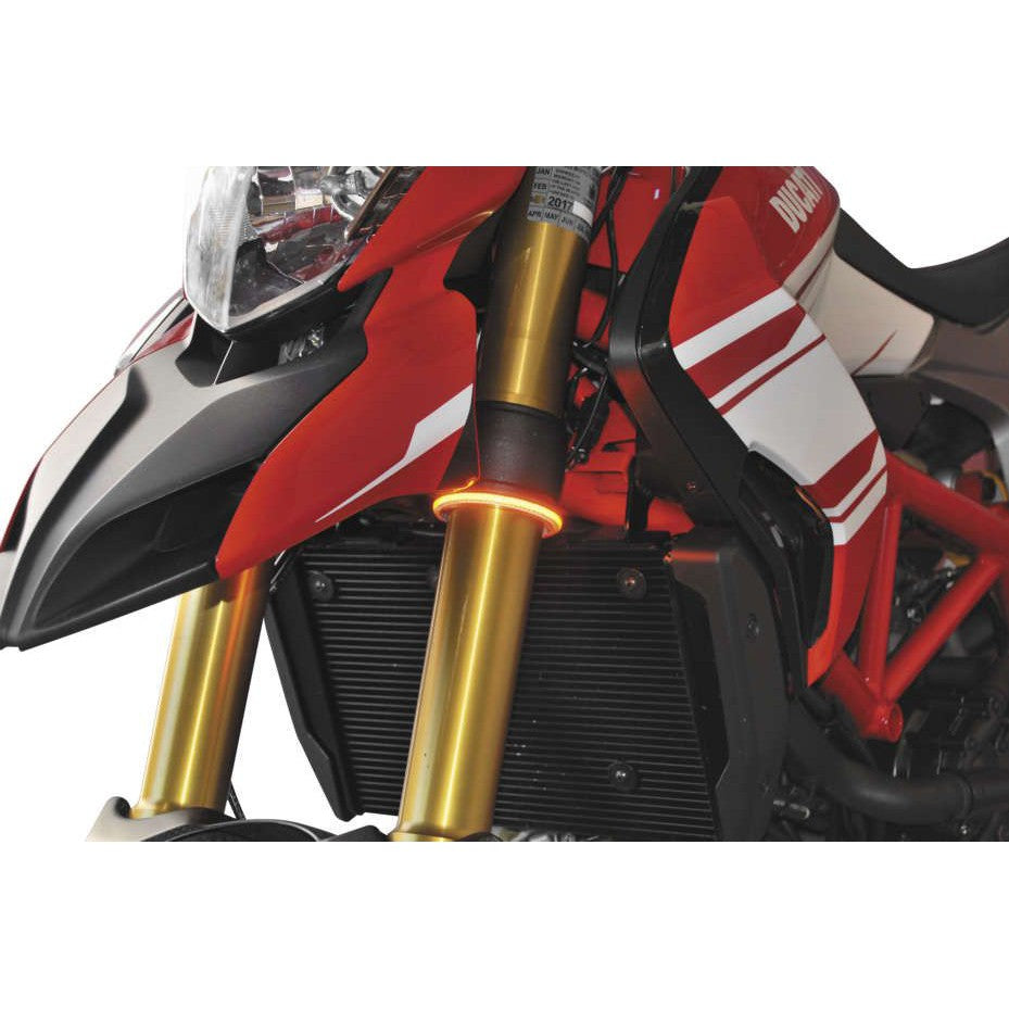 New Rage Cycles 360 LED Turn Signals 43mm Front Clear - RAGE-360-43